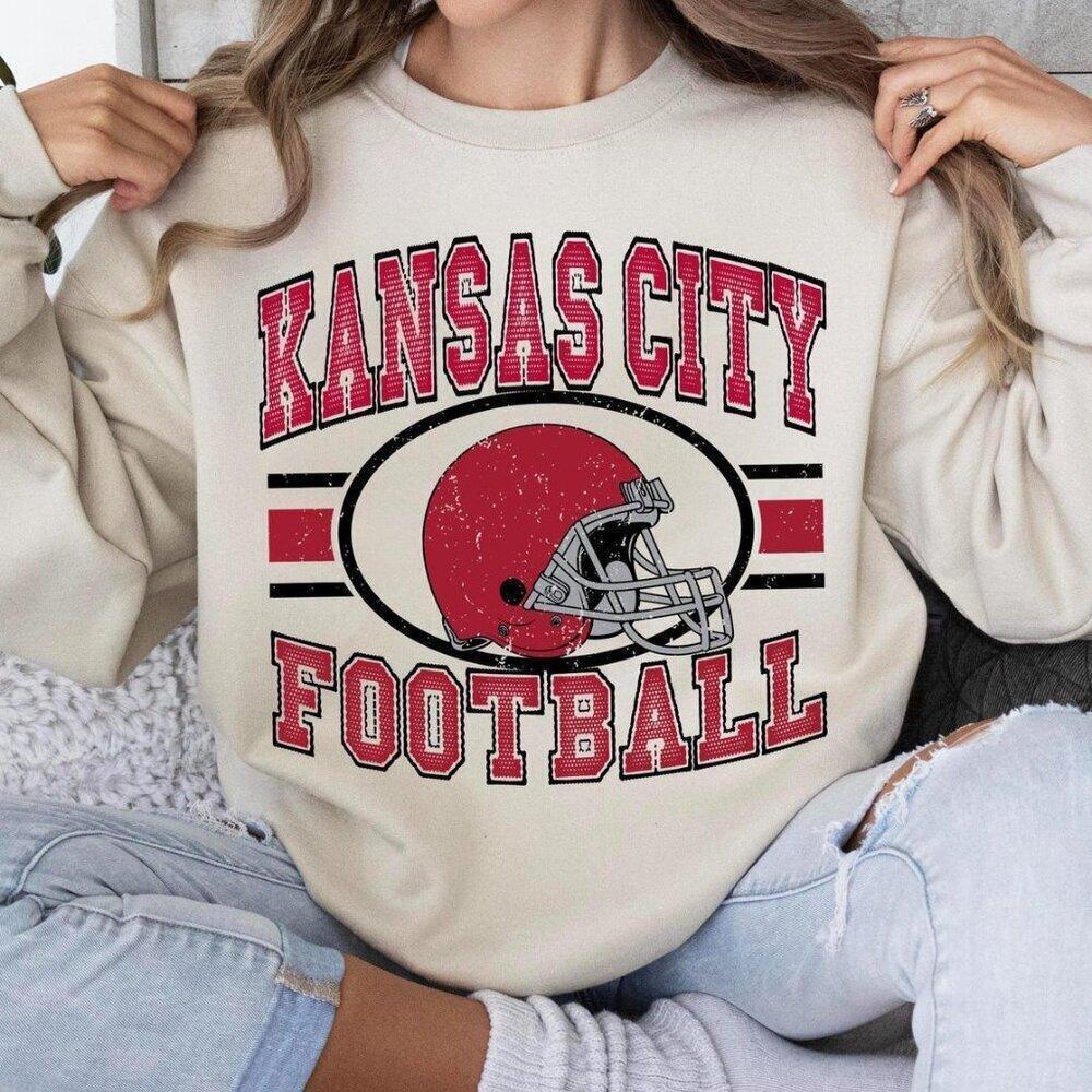 Kansas City Chiefs Retro Football Style Fan Sweatshirt